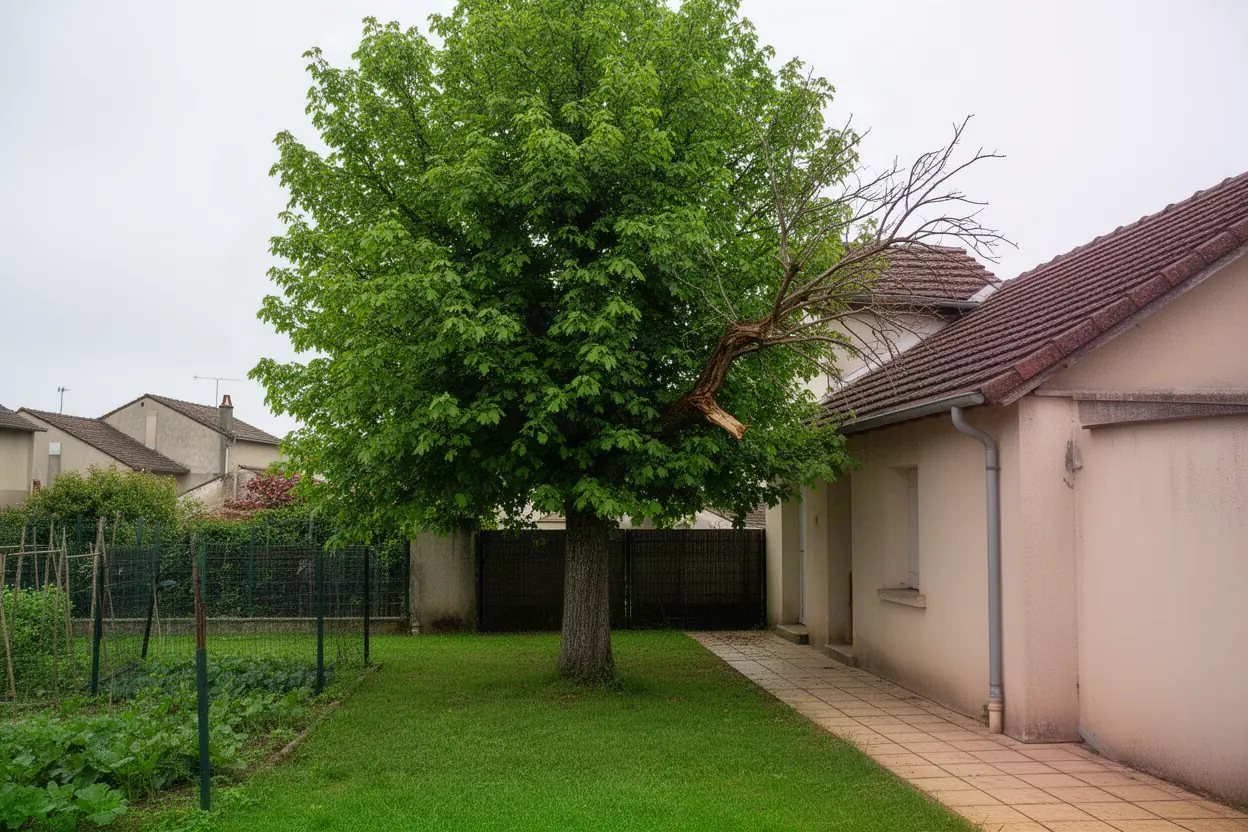 Chêne dense avant grimpe à Condat-sur-Vienne