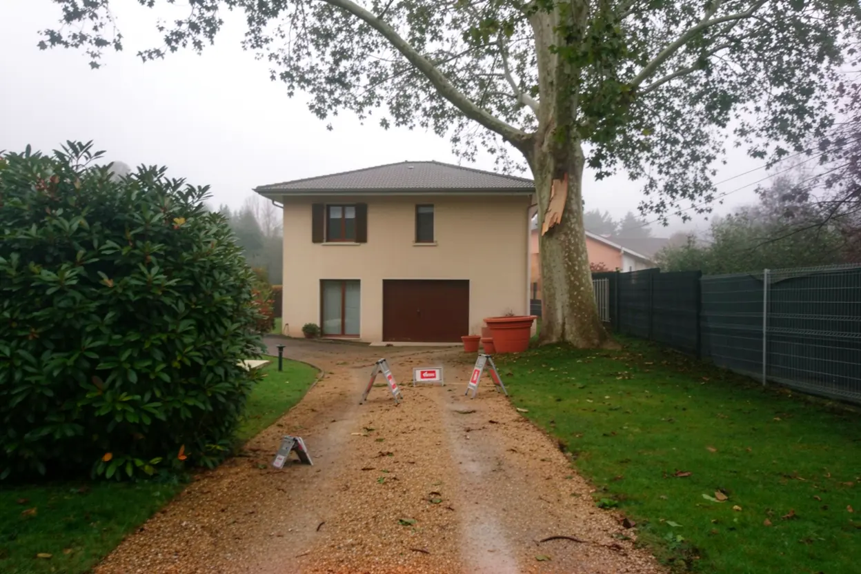 Allée sécurisée après élagage à Condat-sur-Vienne